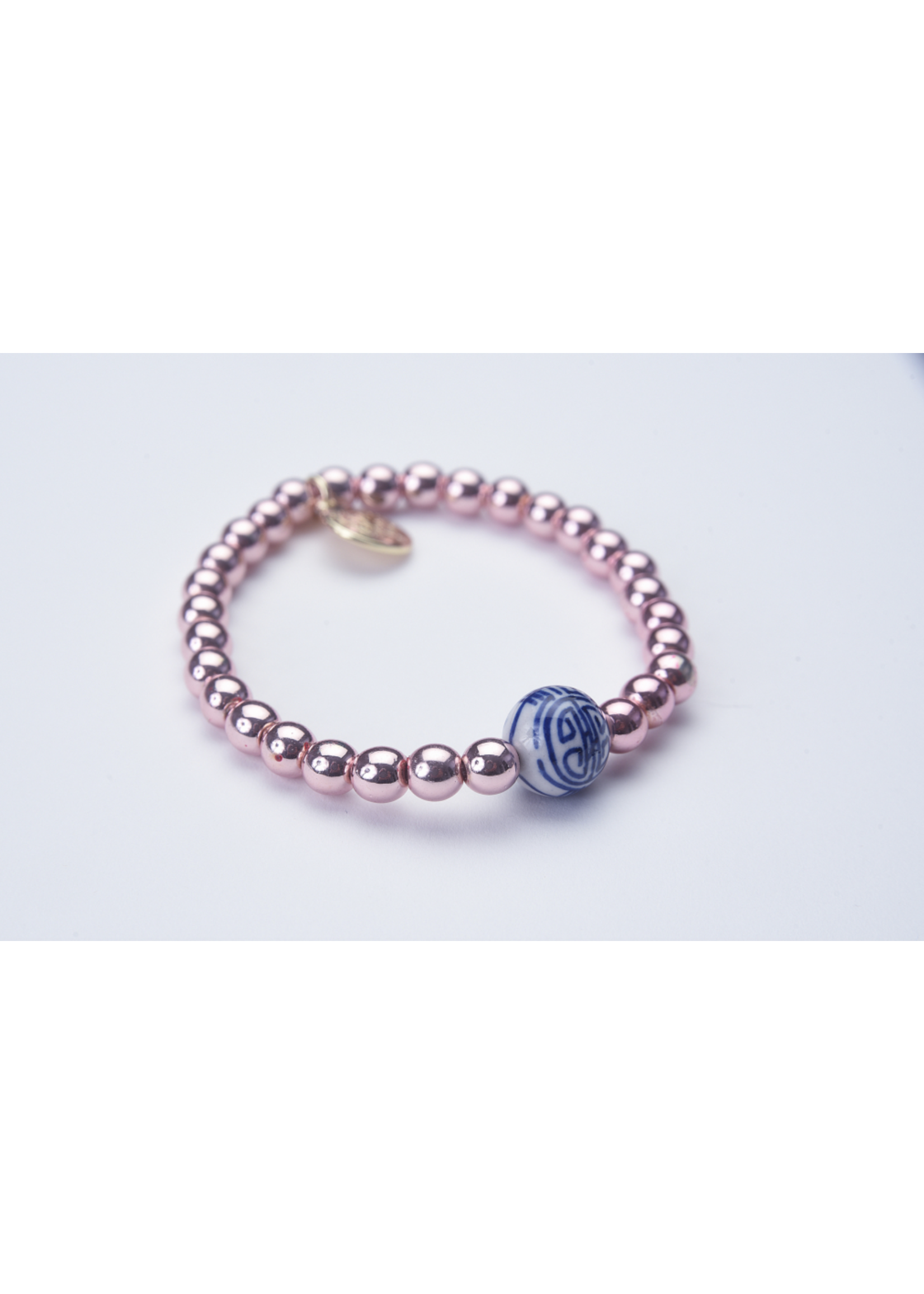 Wendy Perry Designs 8mm RG Chinoiserie Big Rock Bracelet