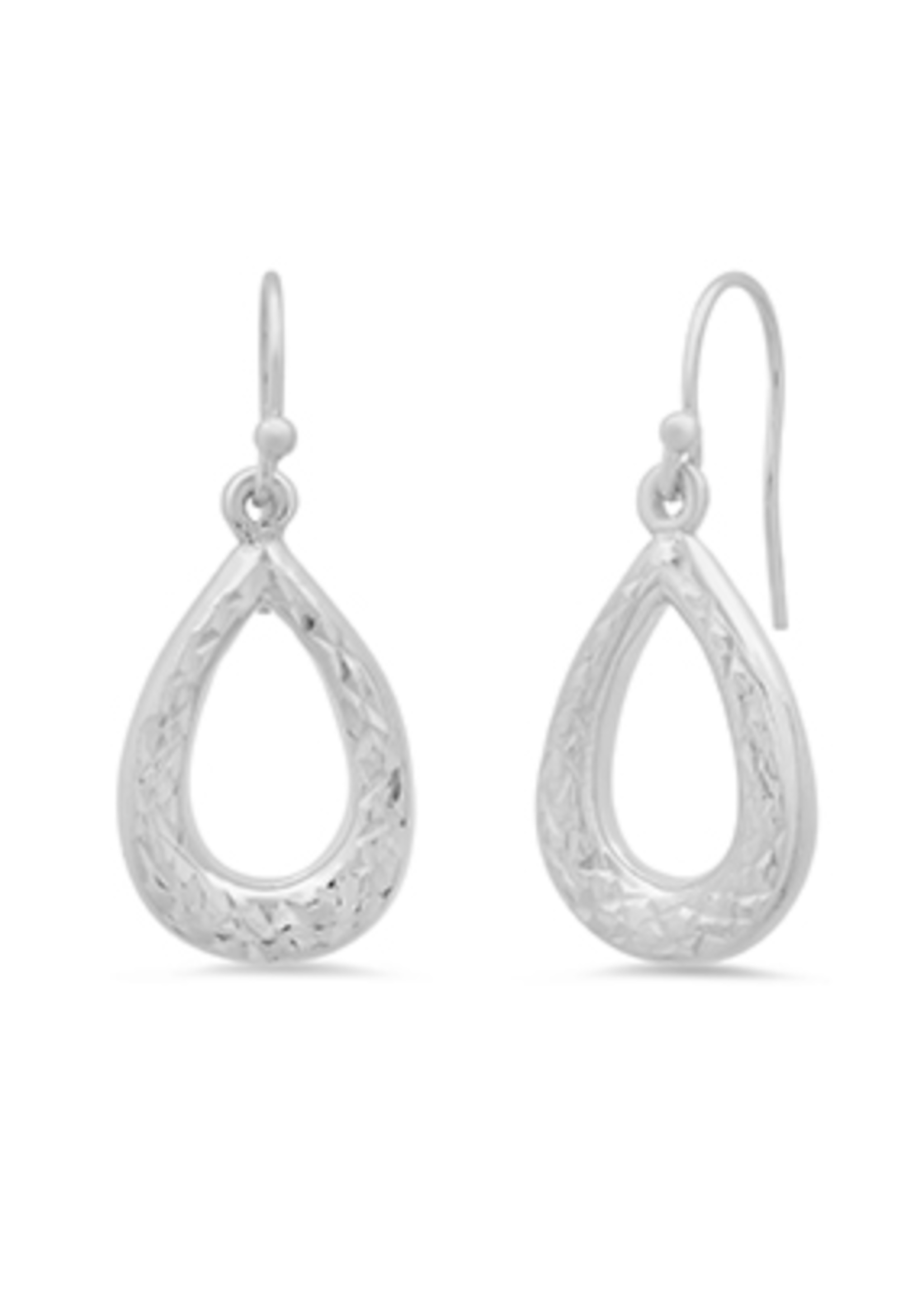 Jordans Textured Teardrop Sterling Silver Earring