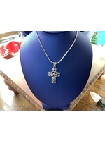 Jordans Antiqued Floral Sterling Silver Cross