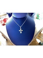 Jordans Created Opal and CZ Decor Cross SS