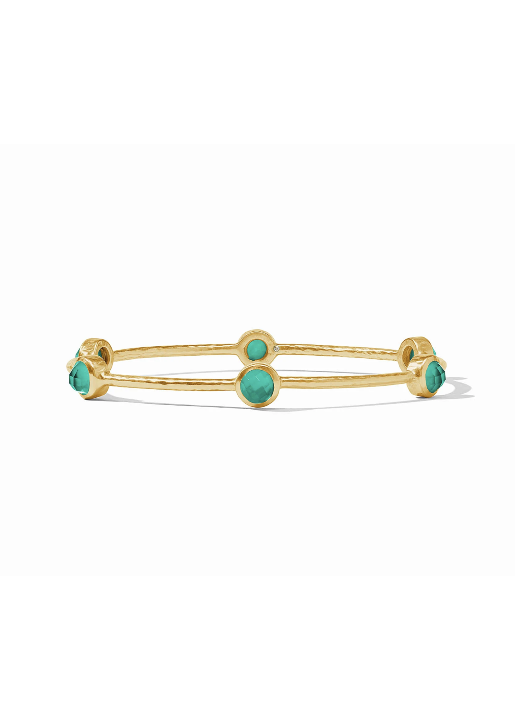 Julie Vos Milano Luxe Bangle Emerald Green Med