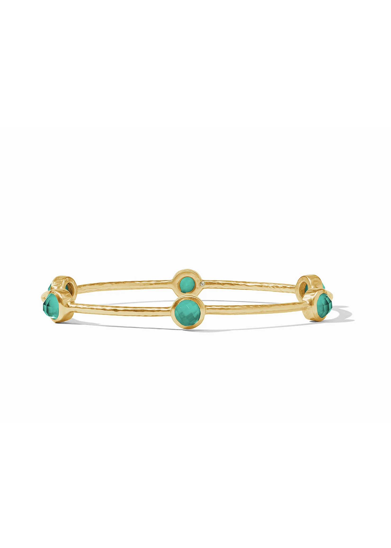 Julie Vos Milano Luxe Bangle Emerald Green Small