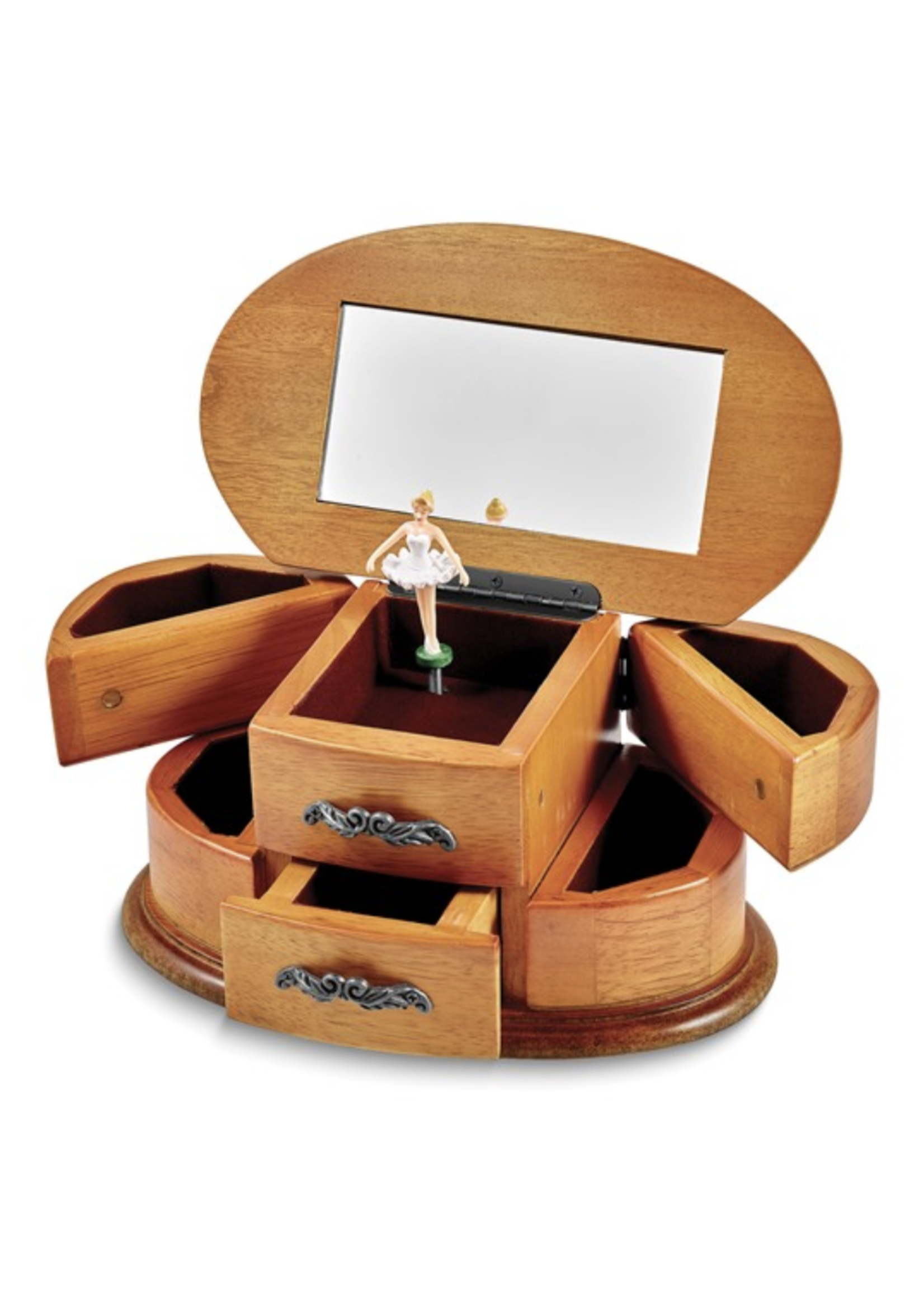 Jordans Wooden Ballerina Musical Jewelry Box