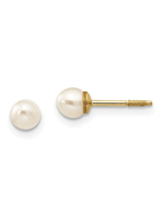 Jordans 14k Baby Screw Back 3mm Pearl Studs