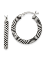 Jordans SS  Antiqued Twist Hoop med