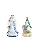 Fitz & Floyd Holiday Home Blue Salt and Pepper Set