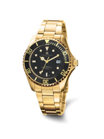Charles Hubert Gold Tone Watch Black Dial - Black Bezel