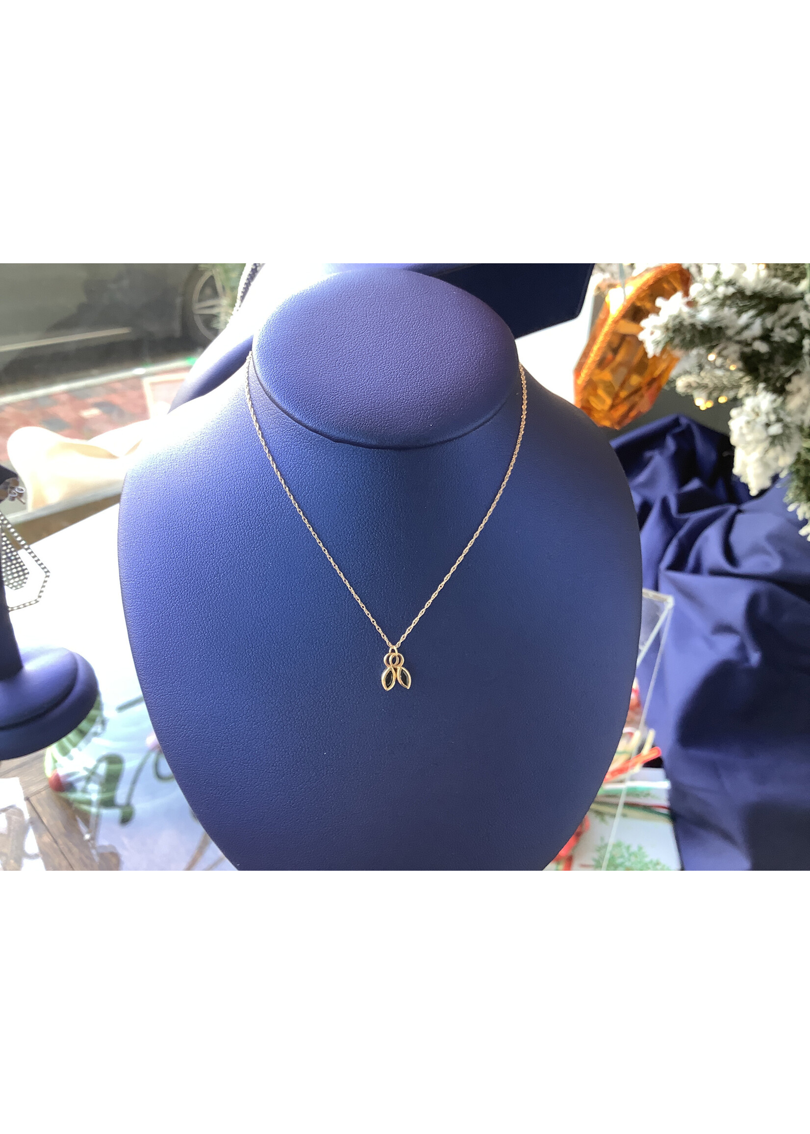 Shelton Metal 1888 Collection Recycled Sapphire Twins Necklace