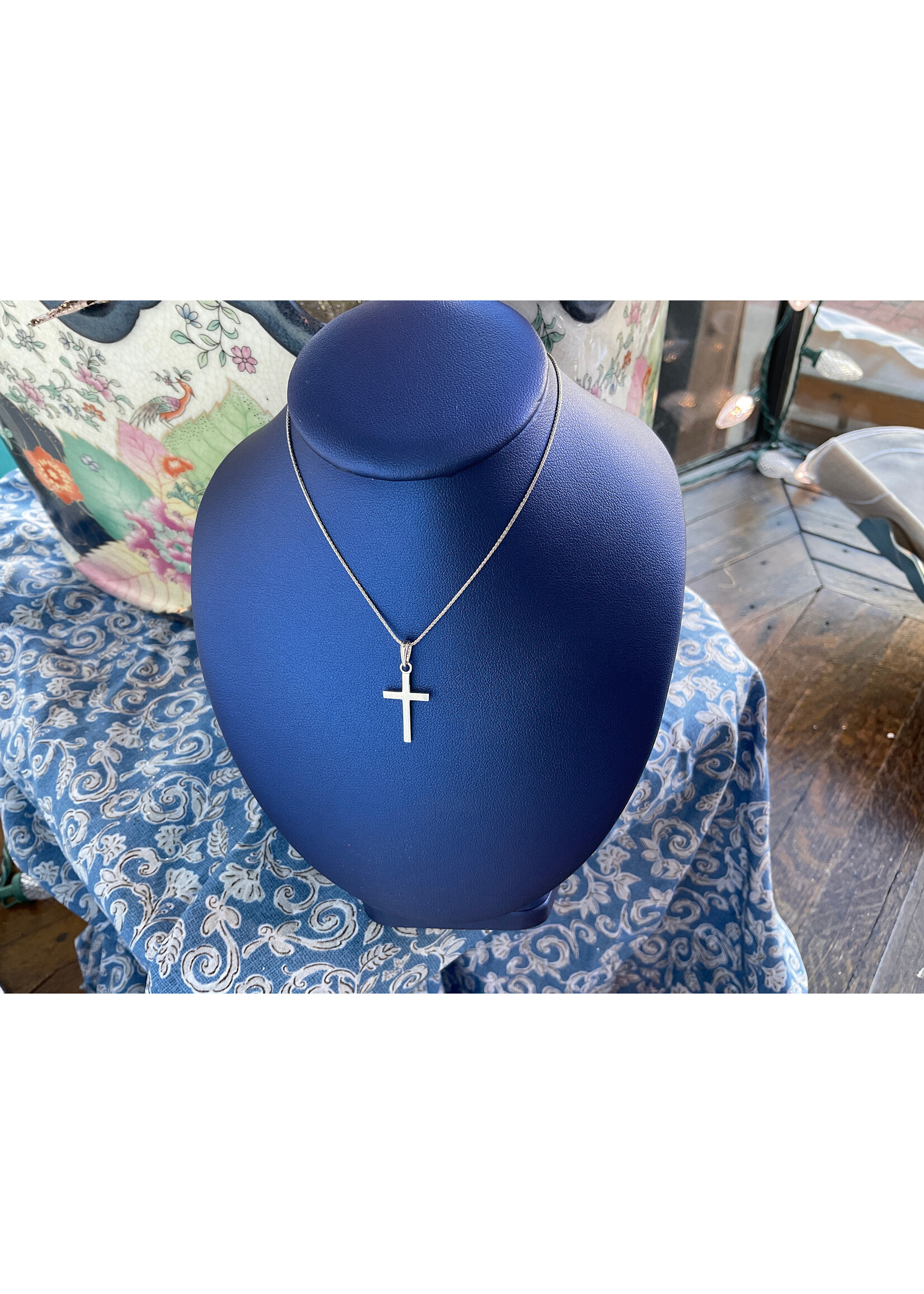 Jordans 14kwg Cross Necklace .7 mm Wheat 16in