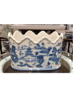 Jordans Blue and White Scene Scalloped