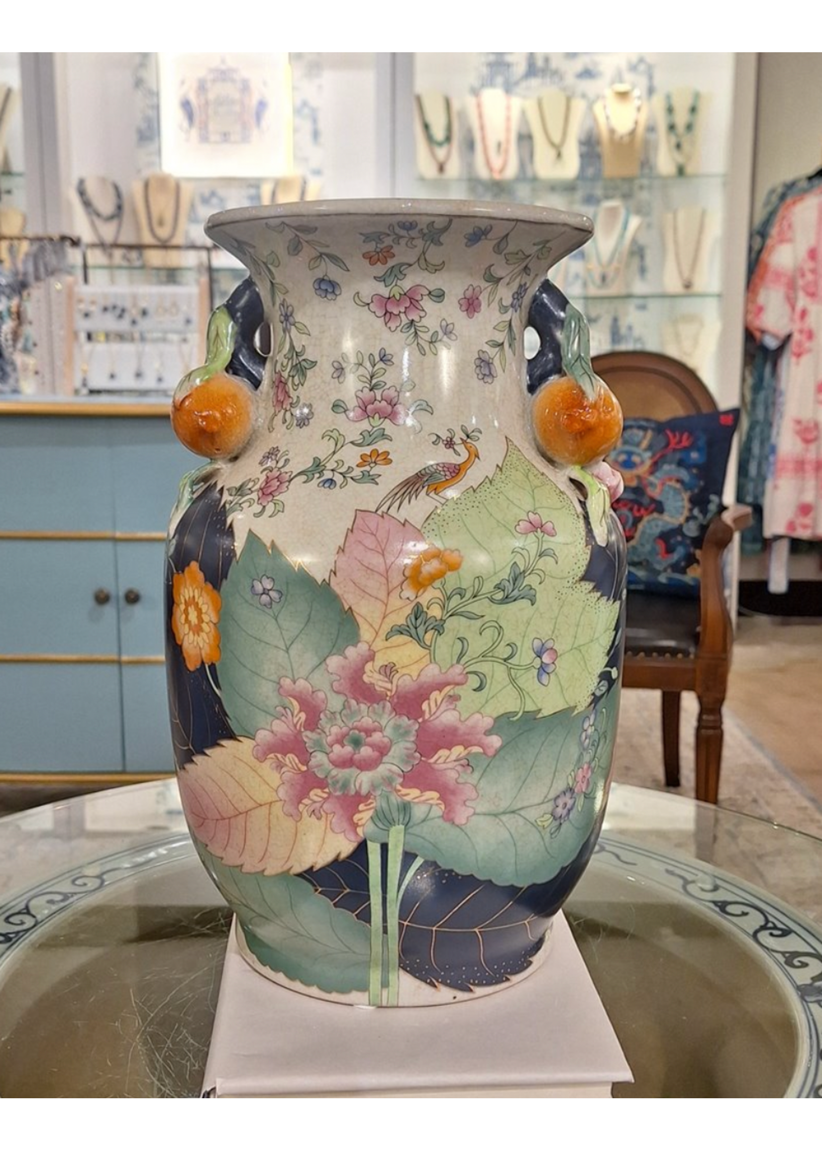 Jordans Tobacco Leaf Porcelain Vase