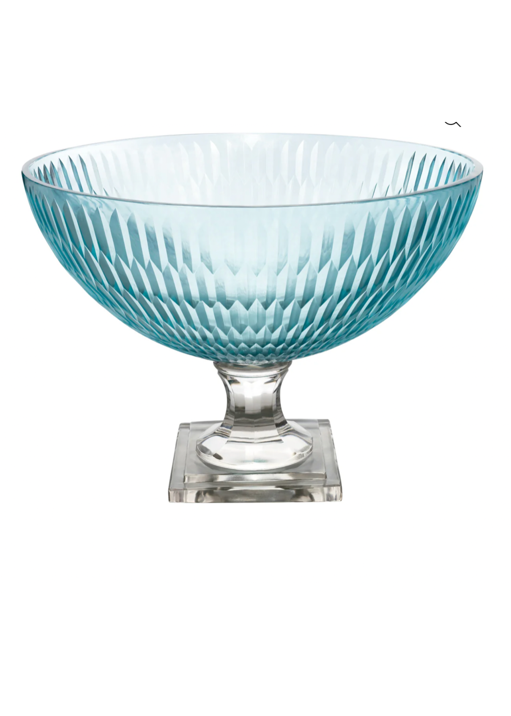 Jordans Faceted Pale Blue Footed Bowl
