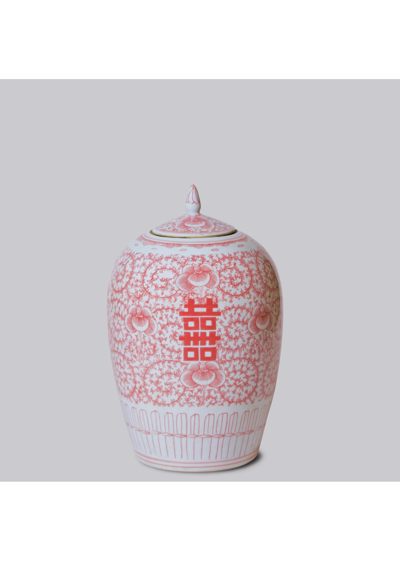 Jordans Double Happiness Red Finial Jar
