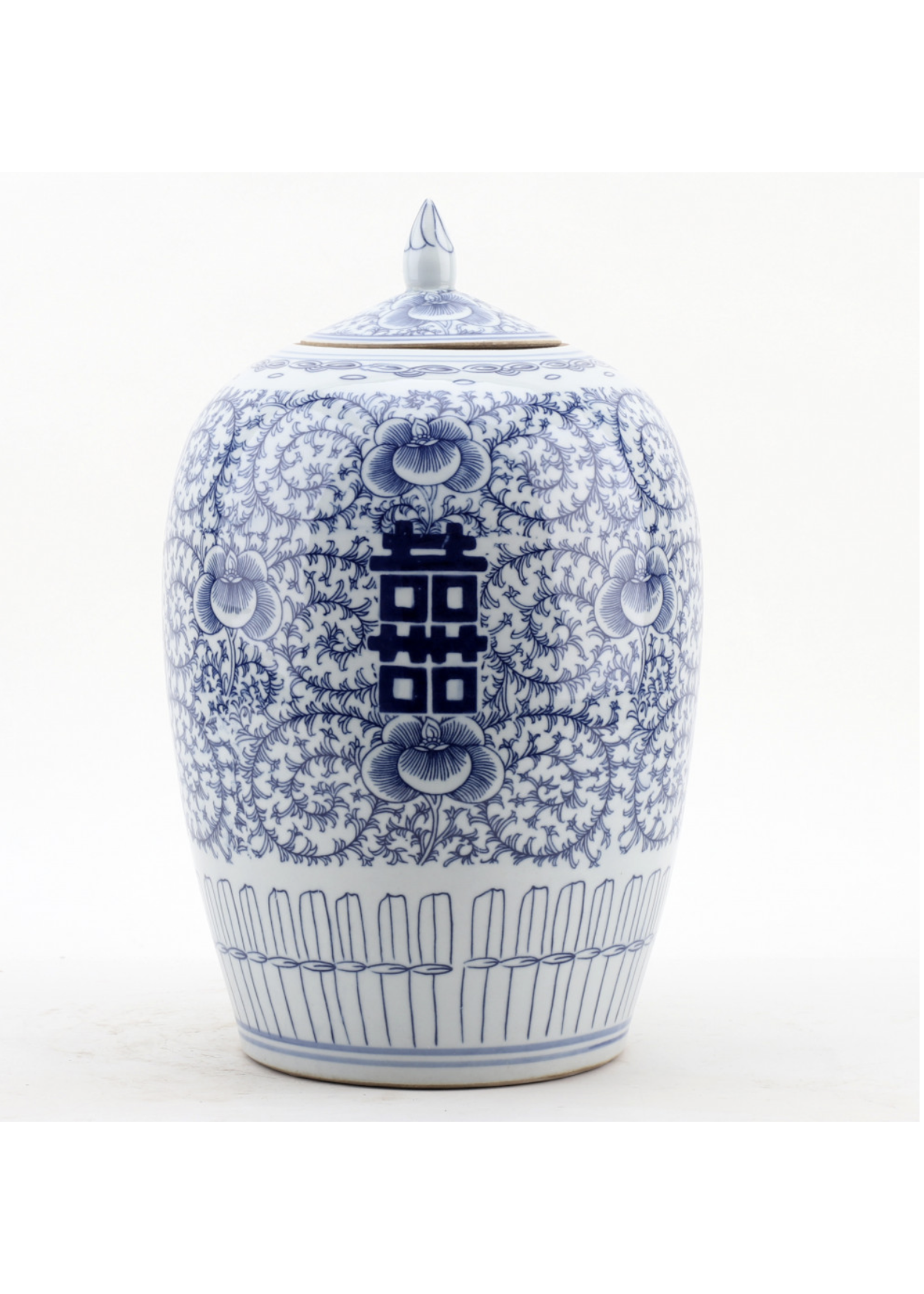 Jordans Medium Finial Double Happiness Jar 15in