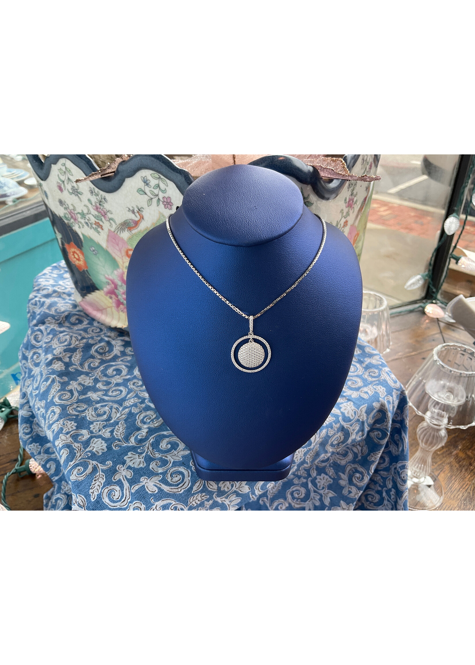 Jordans Micropave CZ Circle Pendant