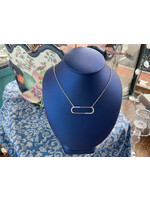 Jordans MicroPave CZ Paperclip Necklace SS