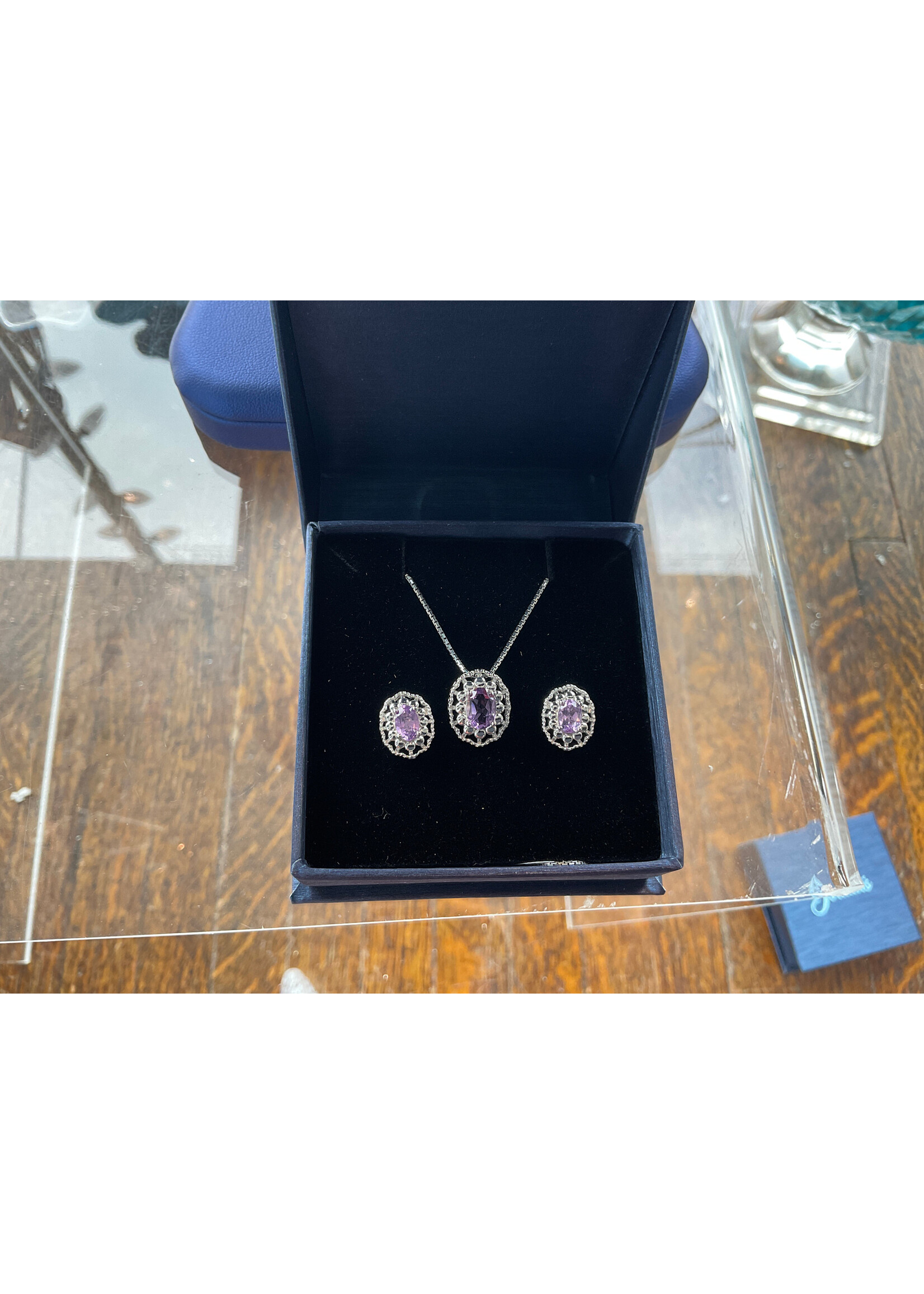 Jordans Gen Amethyst Beaded Set Sterling