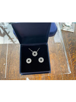 Jordans Open Micropave Circle CZ Sterling Set