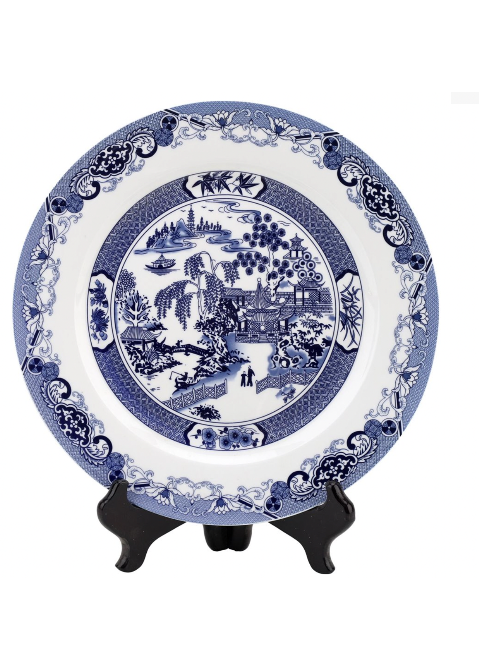 Jordans Blue Willow Border Dinner Plate 10in