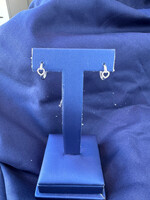 Jordans Heart Tiny Hoop .10 cttw dia 14k White