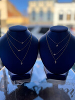 Jordans Jordans Signature Mini Cross Necklace 14k white .10