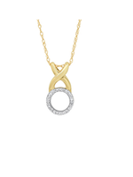 Jordans X and O Diamond Necklace .20cttw 10k