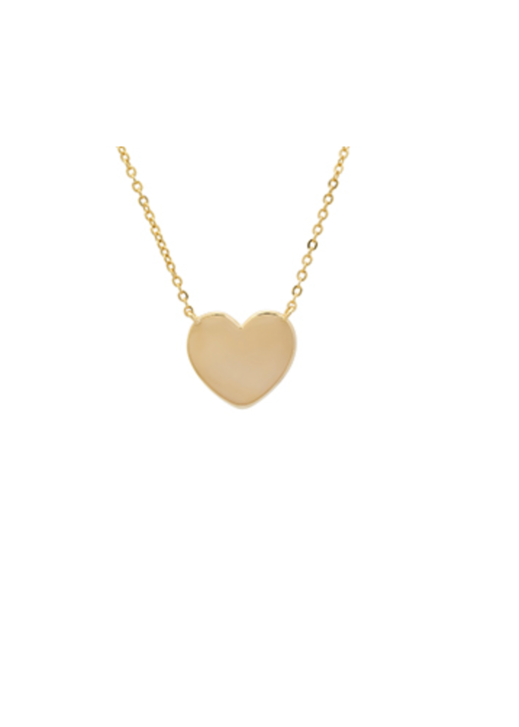 Jordans GF Engravable Heart Necklace Adj Chain