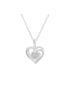 Jordans SS and Diamond Heart Necklace on Adj Chain