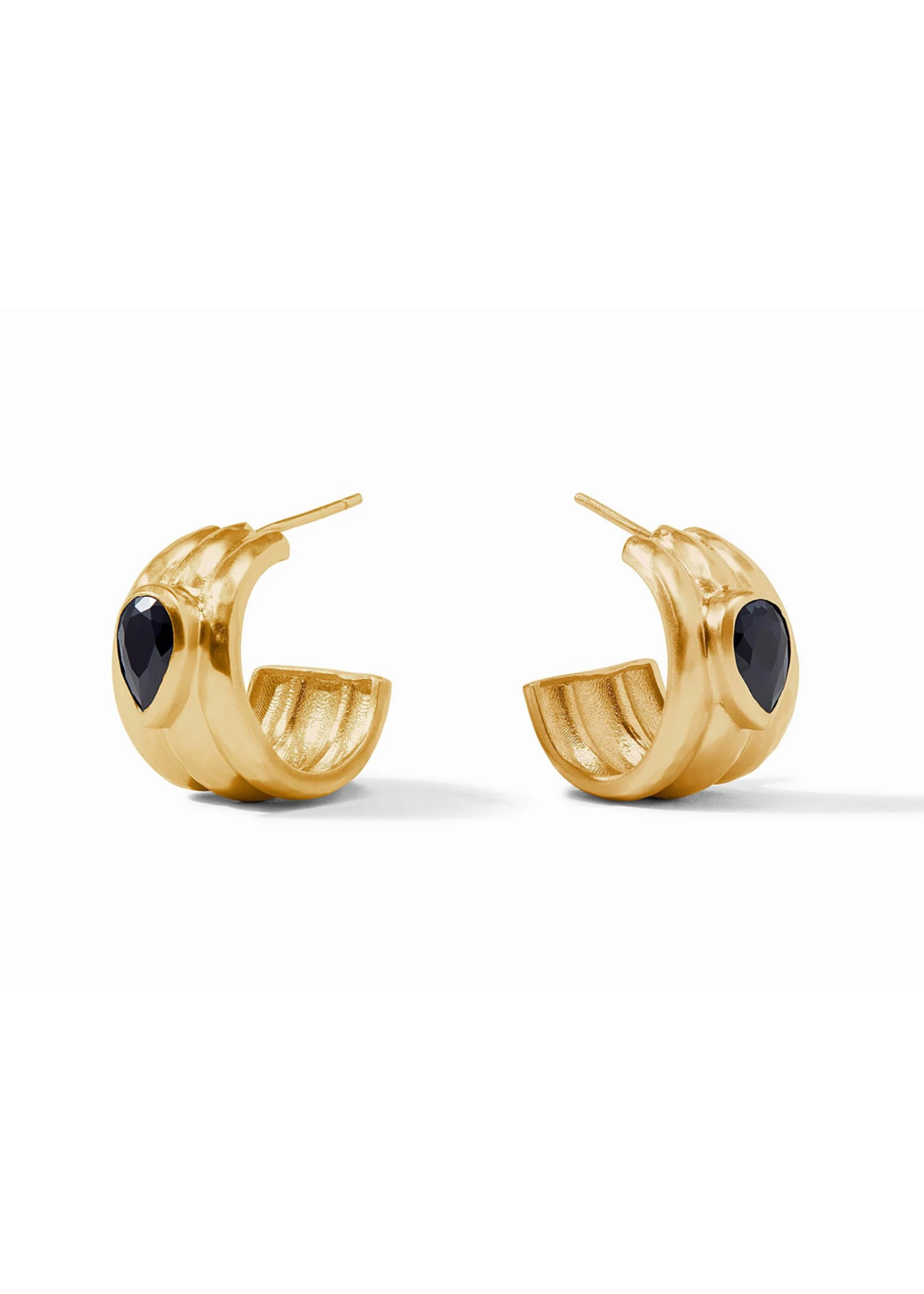 Julie Vos Cirque Stone Hoop Black