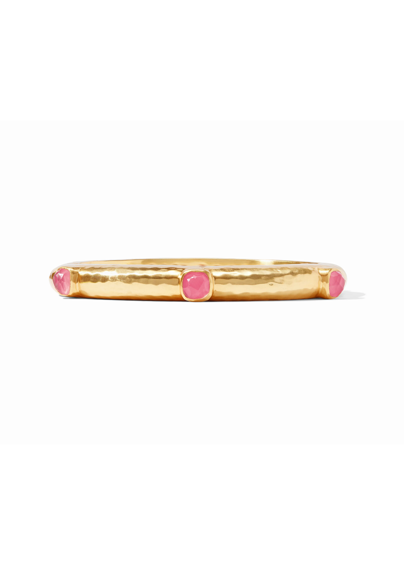 Julie Vos Catalina Hinge Bangle Peony Pink