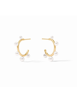 Julie Vos Hydra Stone Hoop Pearl Small