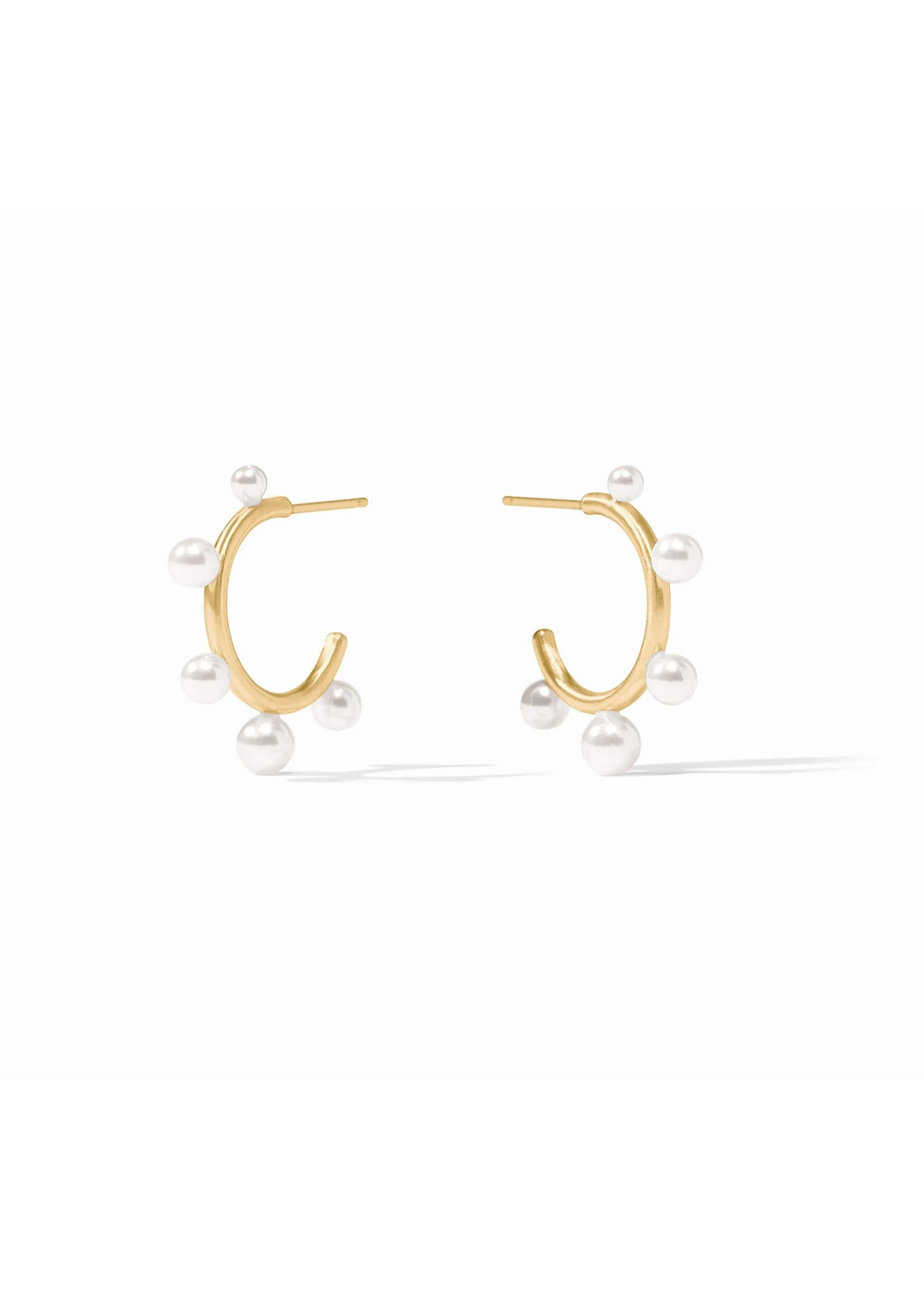 Julie Vos Hydra Stone Hoop Pearl Small