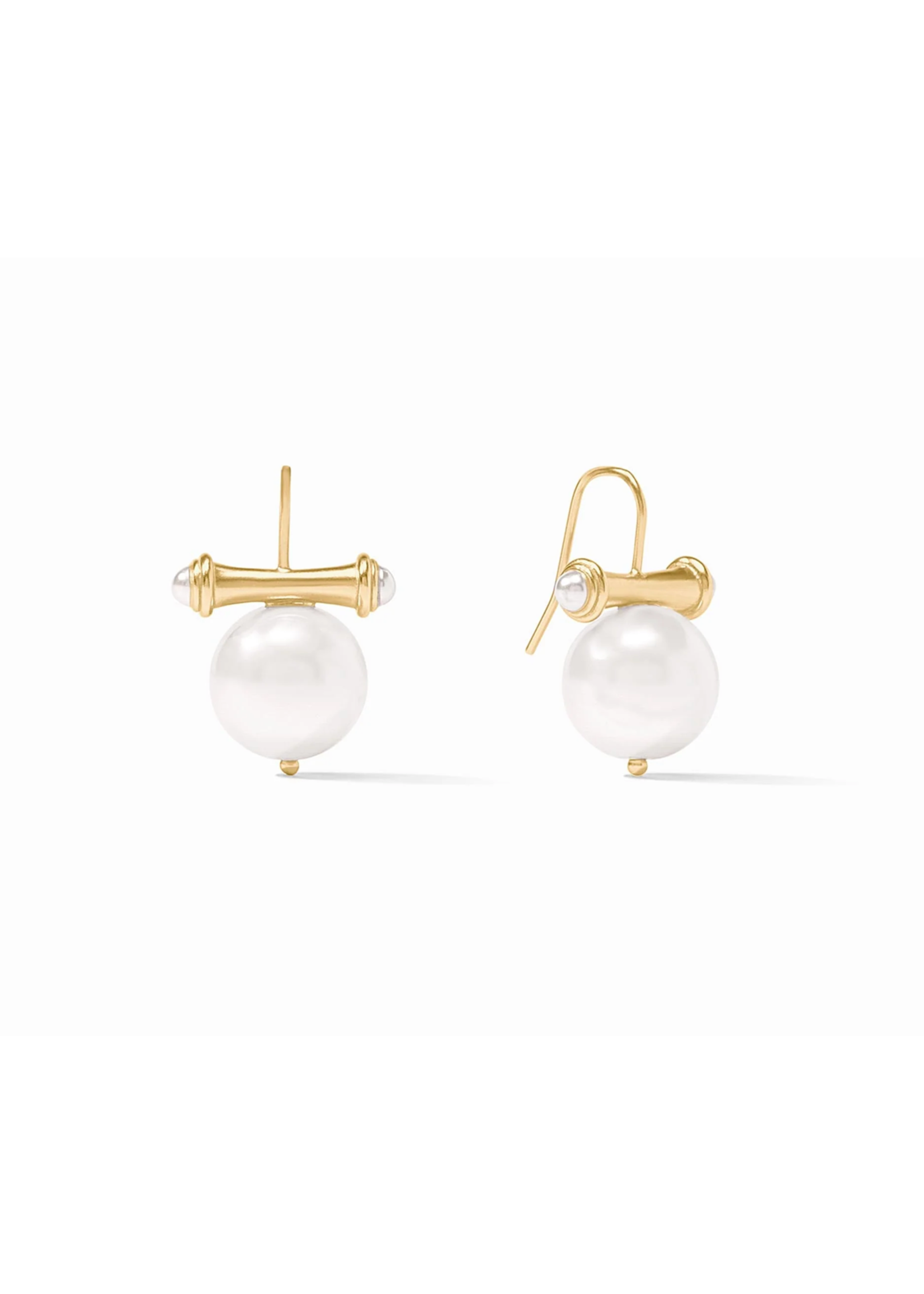Julie Vos Bamboo Pearl Earring Pearl