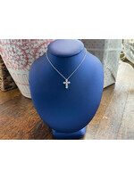 Jordans .75cttw Cross Pendant 14k White Gold on ADJ chain