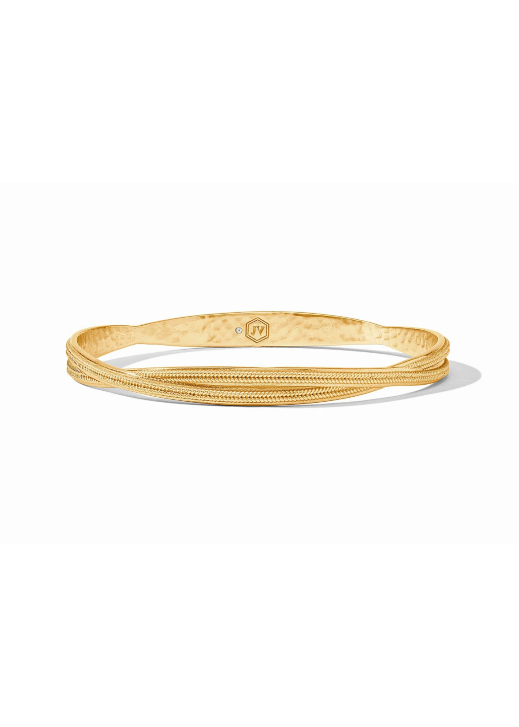 Julie Vos Cheval Twist Bangle Gold Medium