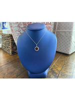 Jordans 10k Round Engravable Disc Necklace .15cttw