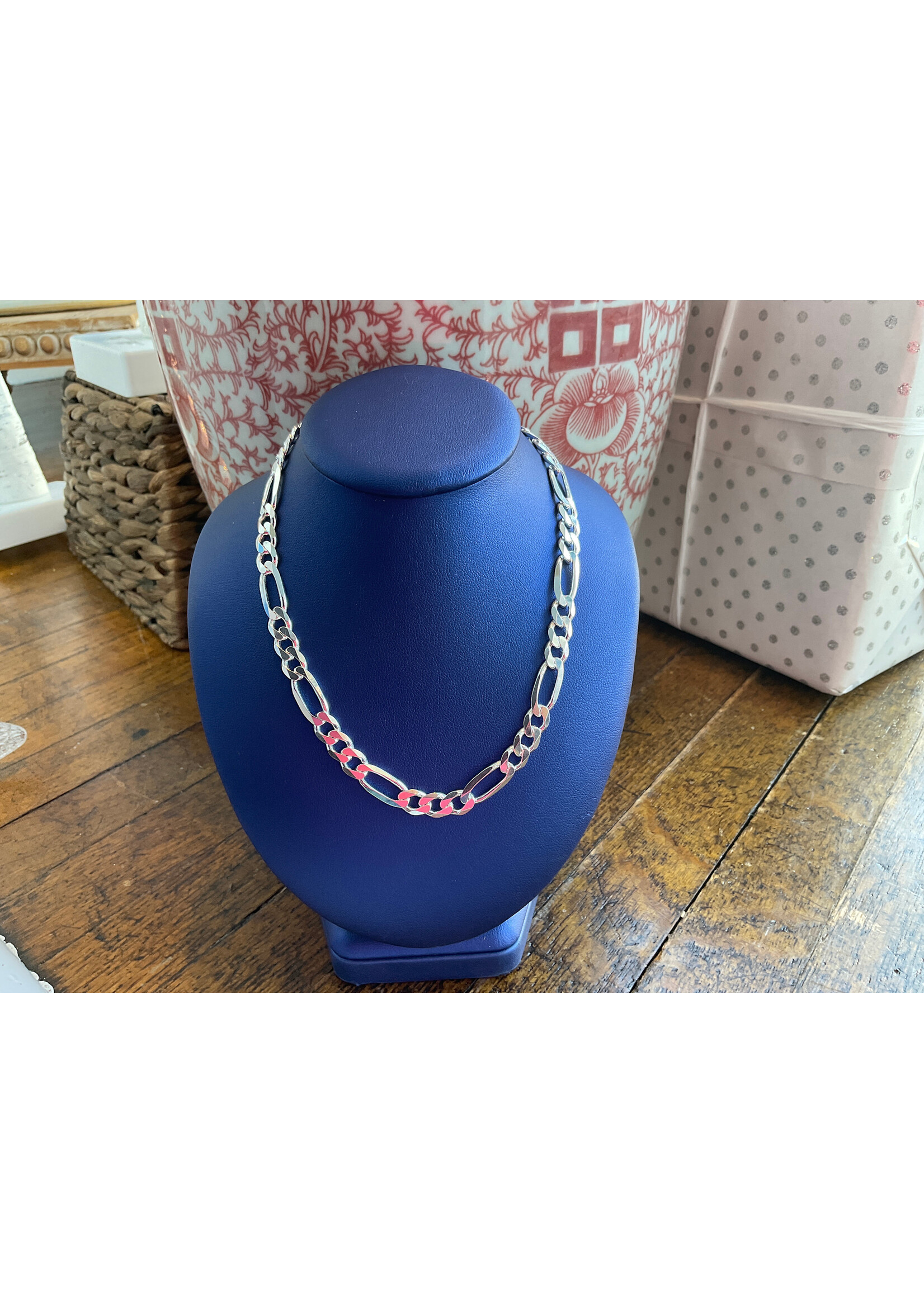 Jordans 6.75mm Sterling Figaro Chain 18in