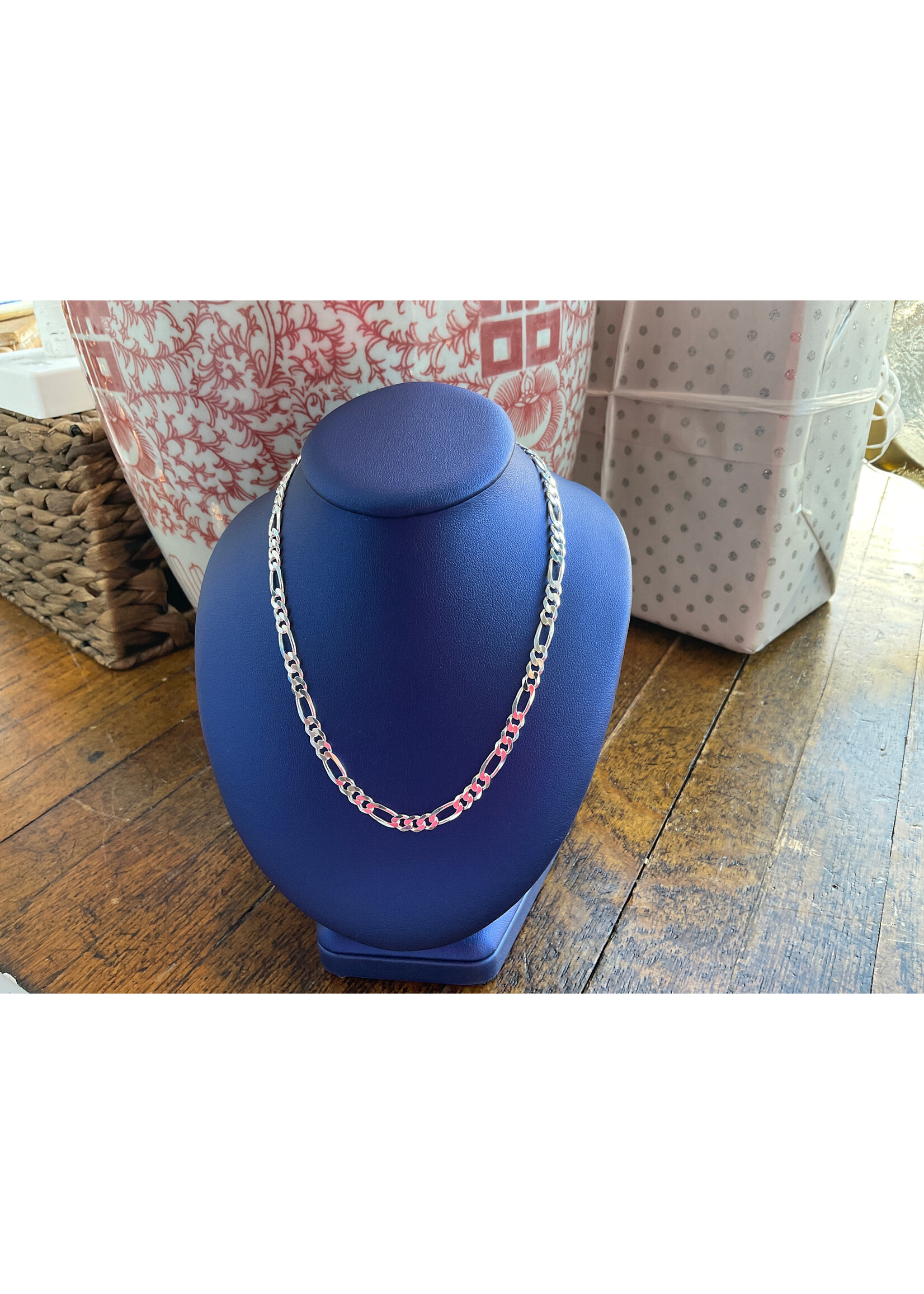 Jordans 4mm Sterling Figaro Chain 20in