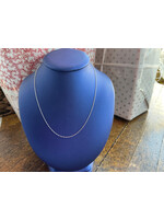Jordans .6 mm Cable Chain 10k white gold 18 in