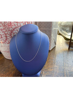 Jordans .6 mm 10k white gold Cable Chain 16in