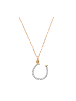 Jordans .10cttw Diamond Horseshoe Necklace 10k