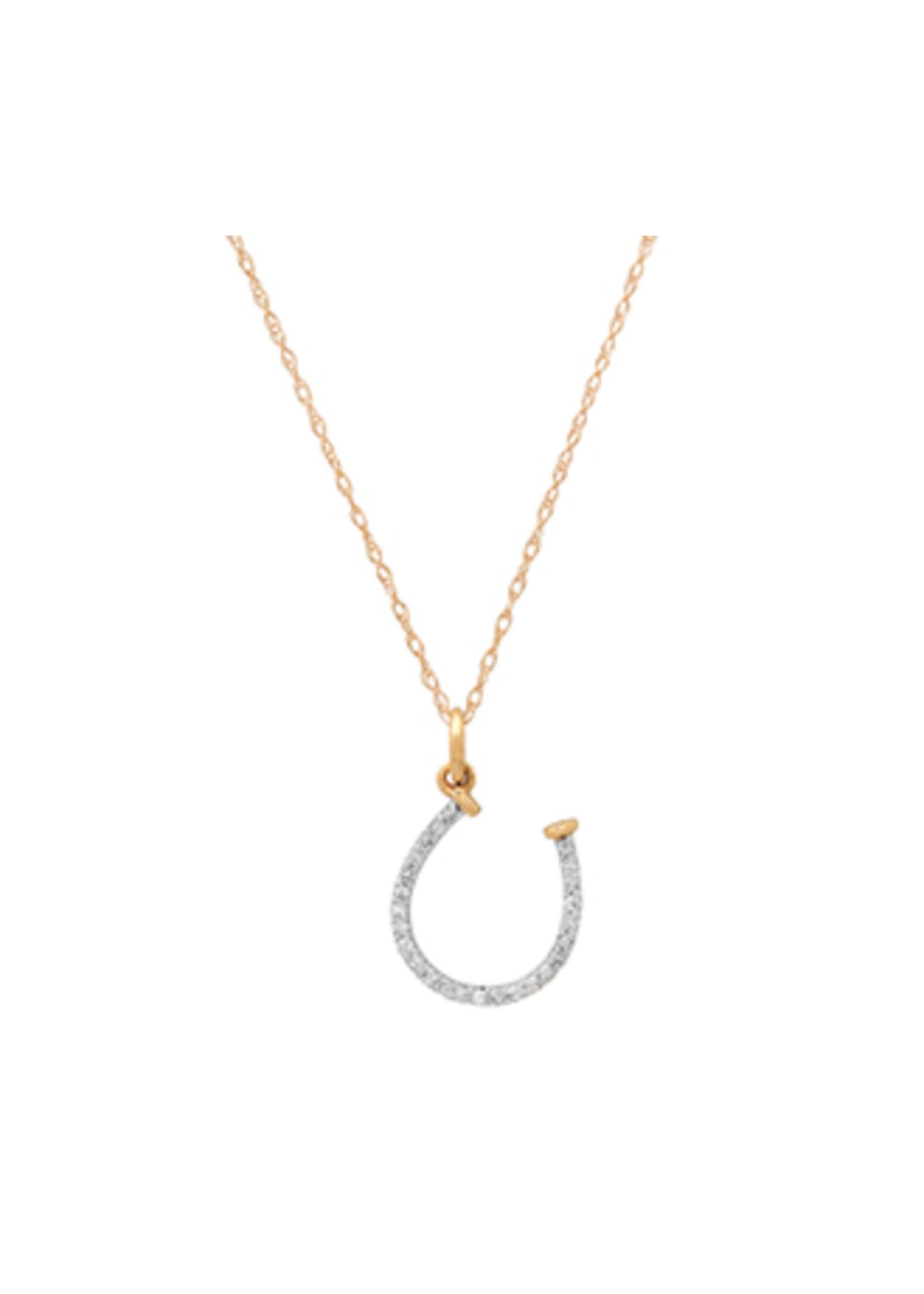 Jordans .10cttw Diamond Horseshoe Necklace 10k