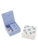 Jordans White Hydrangea Mini Linen Jewelry Box