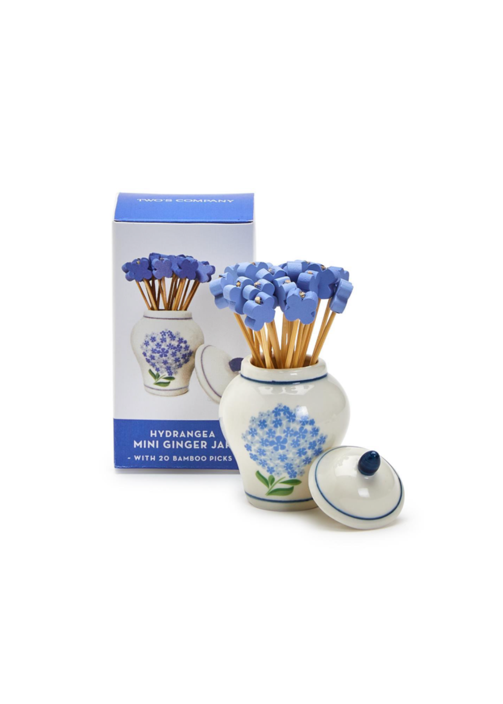 Jordans Hydrangea Ginger Jar with 20 Picks