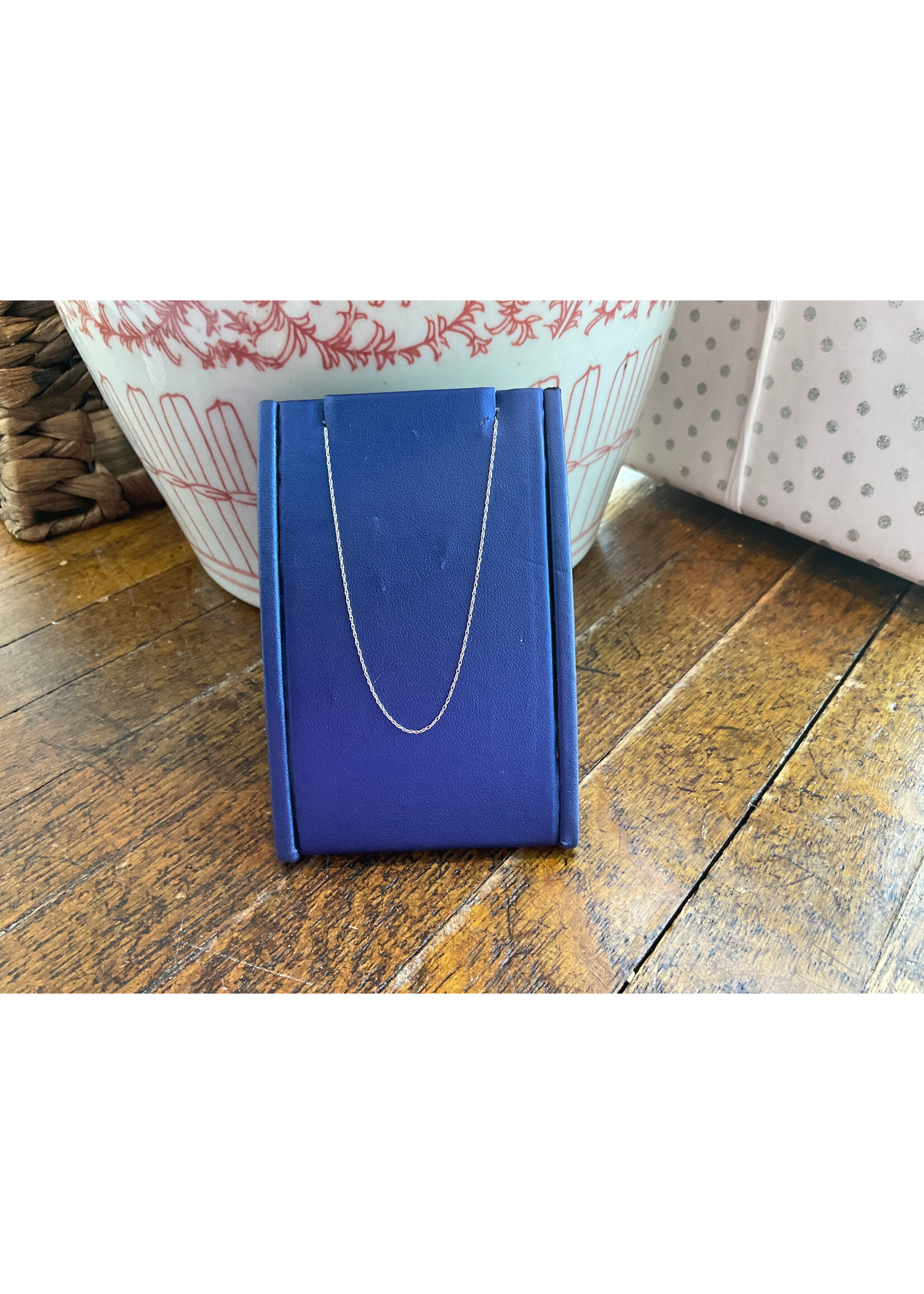 Jordans .6 mm 14k white gold Cable Chain 20in