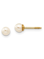 Jordans 14k Baby Screw Back 4mm Pearl Studs