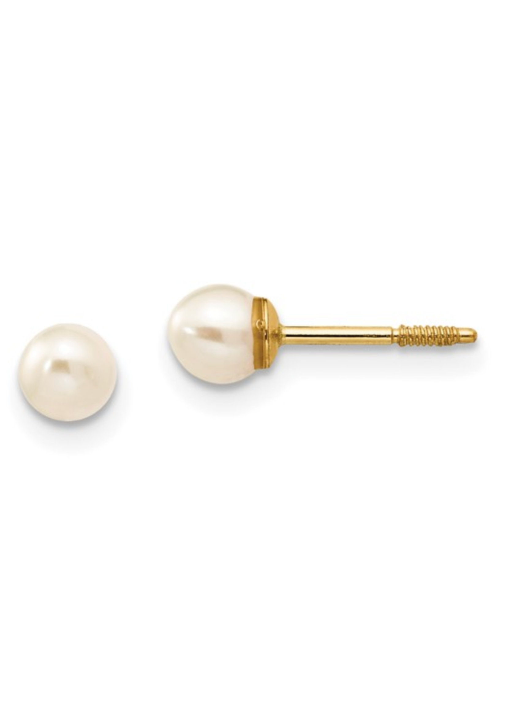 Jordans 14k Baby Screw Back 4mm Pearl Studs