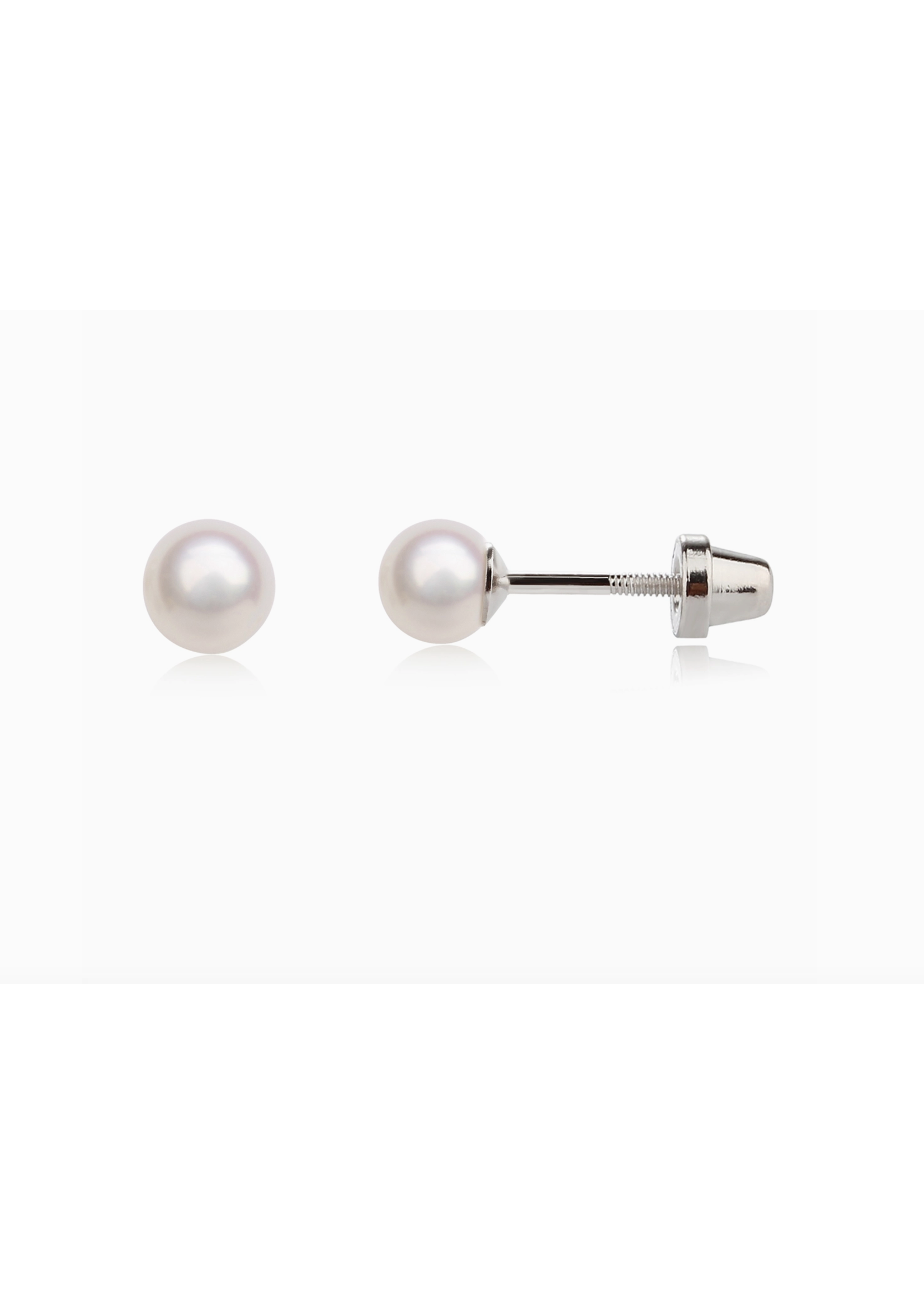 Jordans Pearl Screwback Sterling Earring