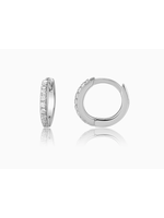 Jordans Sterling CZ Huggie Hoop 13mm