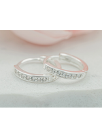 Jordans Sterling CZ Mini Huggie Hoop 10mm